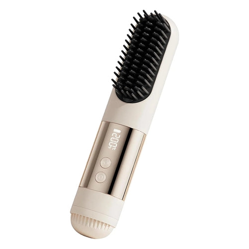 Cordless Hair Straightener Brush for Travel USB Rechargeable Portable